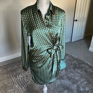 polka dot wrap dress